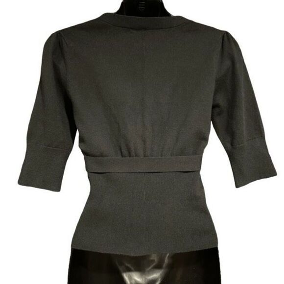 Take Out Black Half Length Cardigan Sweater Junior’s Medium - Picture 2 of 4